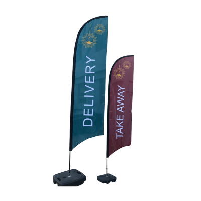 High Quality Windchaser Blade Flying Shark Waving Beach Feather Flag Banner For Advertising And Display